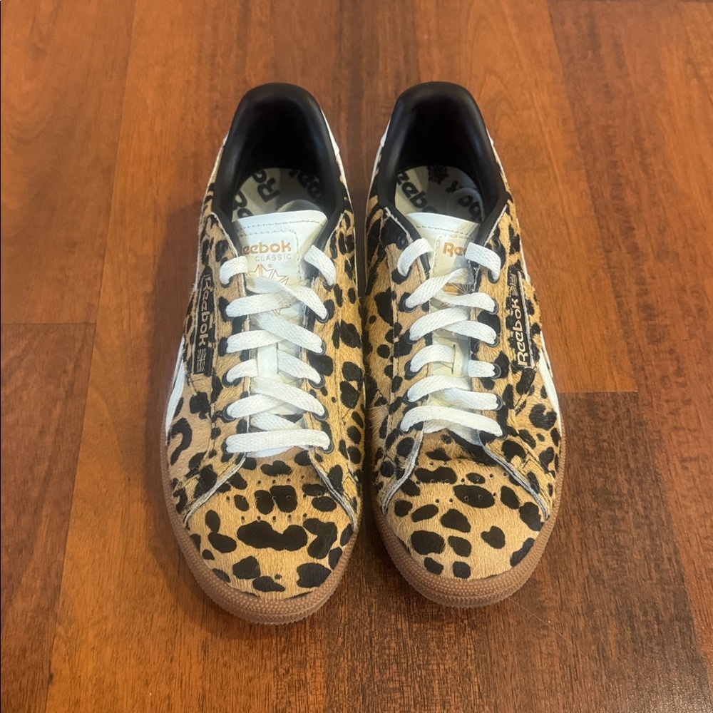 Reebok Women’s Club C Grounds UK Cheetah Print Sneakers - Picture 2 of 6